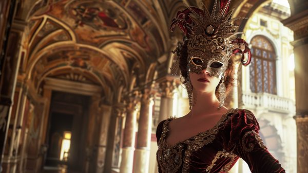 Masque vénitien femme : élégance des bals masqués